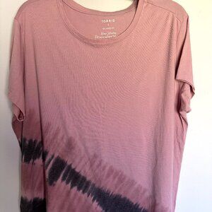 Torrid Relaxed Fit Women's T-shirt Plus Size 2X Pink Tie Dye